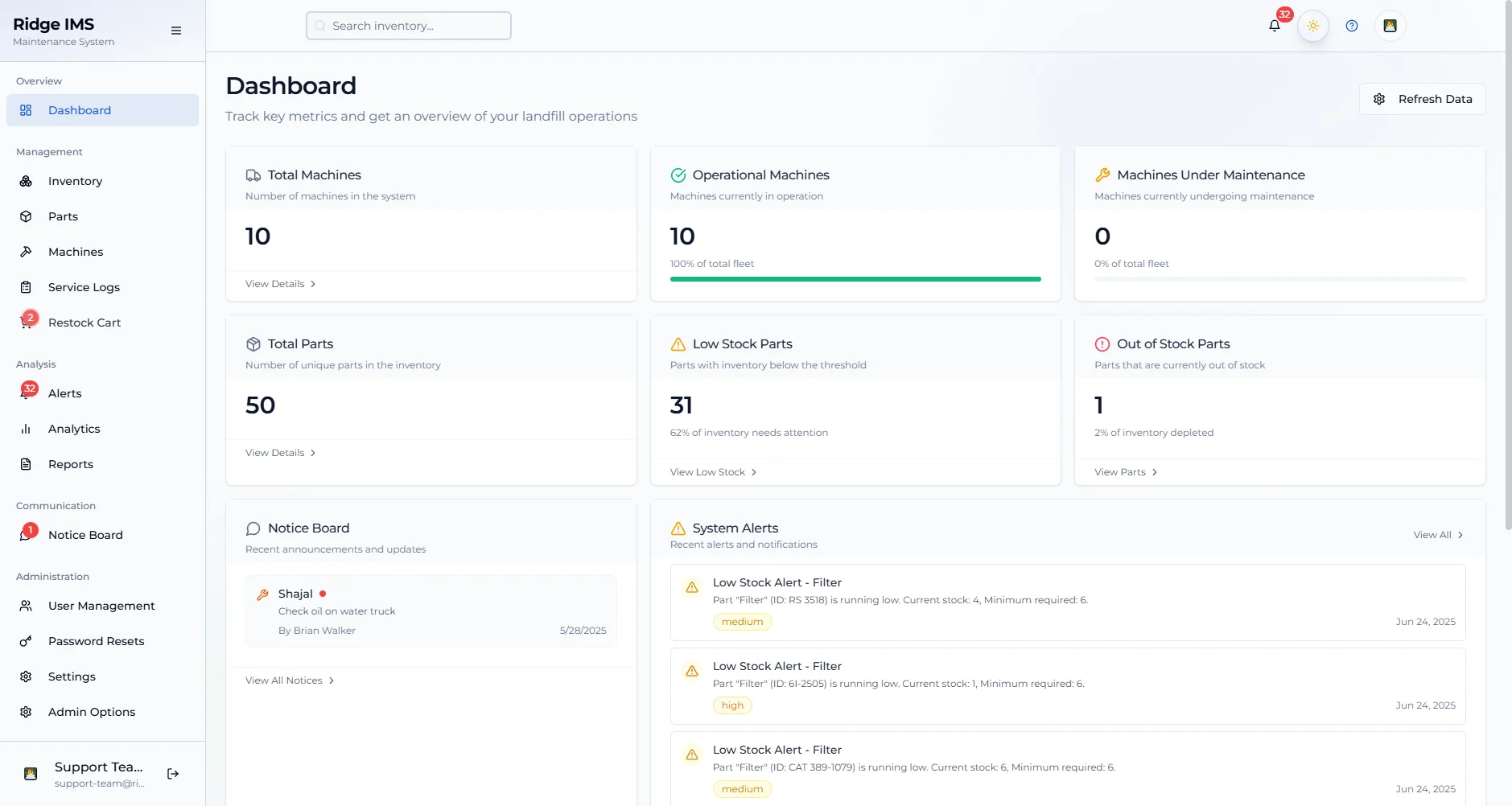 Real-Time Operations OS - Inventory Management System